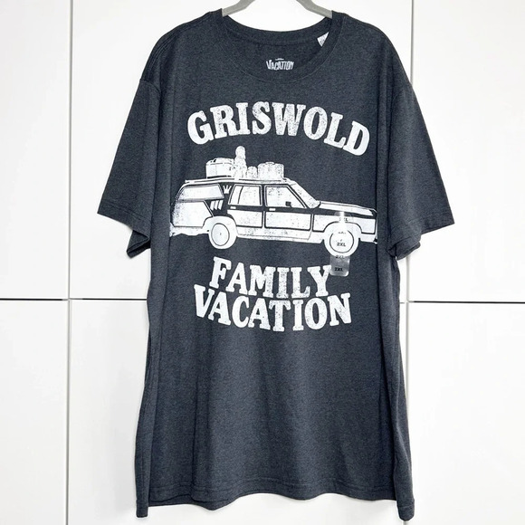 NWT National Lampoons Family Vacation T Shirt DXL Size XXL Gray T Shirt Wagon - Picture 1 of 6